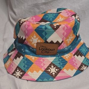 Disney Lookout Cay Bucket Hat Multicolor Geometric Vacation Club Exclusive